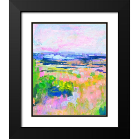 Colourful Land II Black Modern Wood Framed Art Print with Double Matting by Marrison, TA