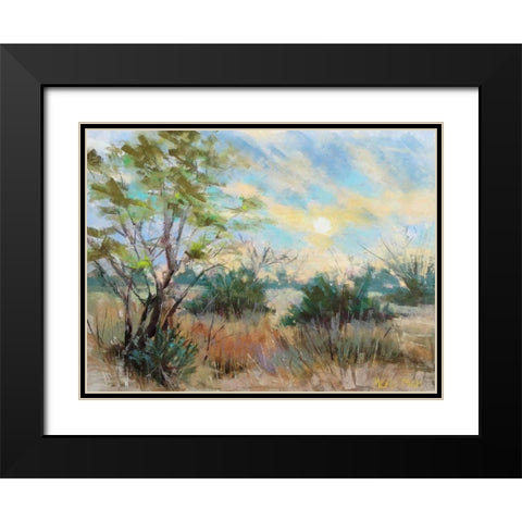 Texas Sunrise Black Modern Wood Framed Art Print with Double Matting by Mertz, Nancie King