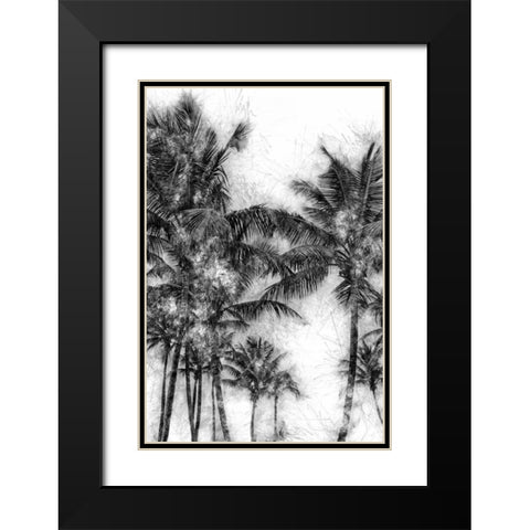 Dorado Palms 1 Black Modern Wood Framed Art Print with Double Matting by Miamee, Golie