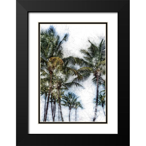 Dorado Palms 2 Black Modern Wood Framed Art Print with Double Matting by Miamee, Golie