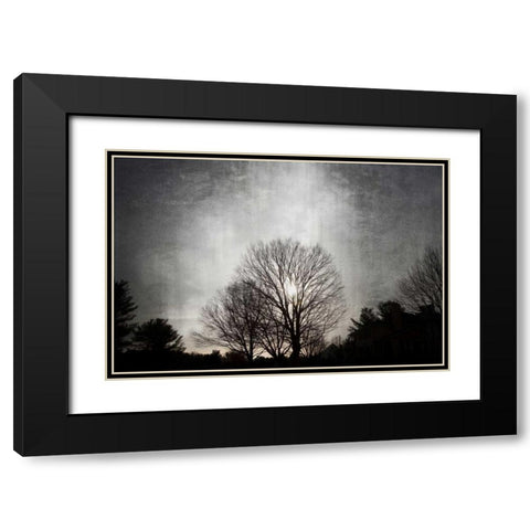 Great Falls Sunset Black Modern Wood Framed Art Print with Double Matting by Miamee, Golie