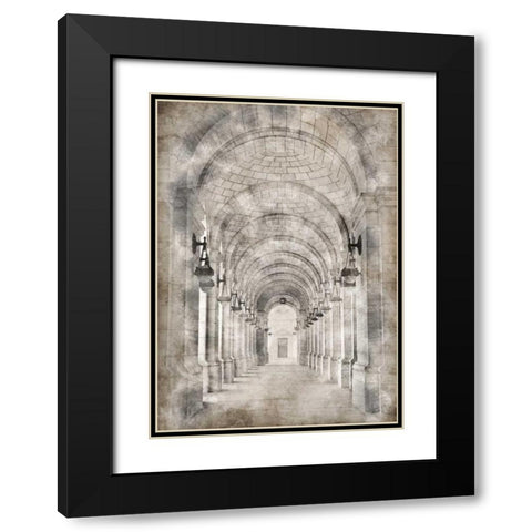 Union Station Black Modern Wood Framed Art Print with Double Matting by Miamee, Golie