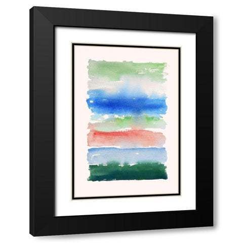 Cool Spectrum Black Modern Wood Framed Art Print with Double Matting by Muren, Nancy LaBerge
