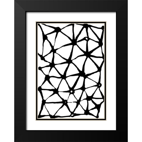 Experimental 2 Black Modern Wood Framed Art Print with Double Matting by Morioke
