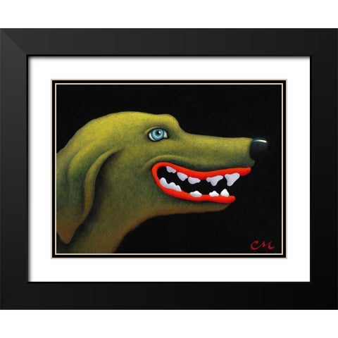 Good Dog Black Modern Wood Framed Art Print with Double Matting by Miles, Chris