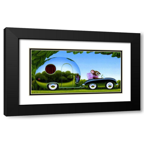 Touring Black Modern Wood Framed Art Print with Double Matting by Miles, Chris
