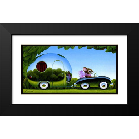 Touring Black Modern Wood Framed Art Print with Double Matting by Miles, Chris