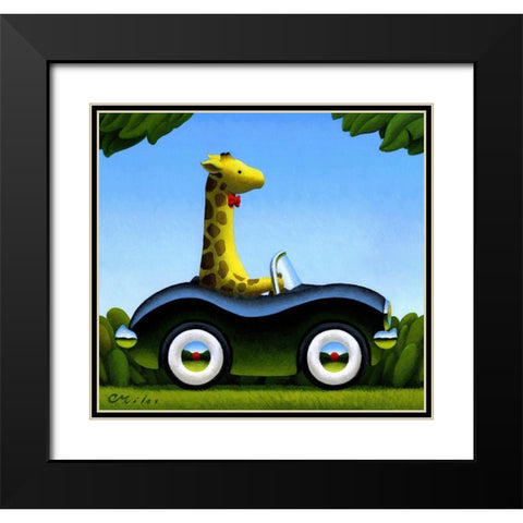 Commuting Black Modern Wood Framed Art Print with Double Matting by Miles, Chris