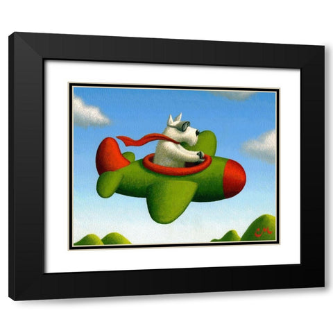Frequent Flier No. 1 Black Modern Wood Framed Art Print with Double Matting by Miles, Chris