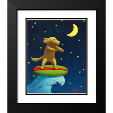 Night Rider Black Modern Wood Framed Art Print with Double Matting by Miles, Chris
