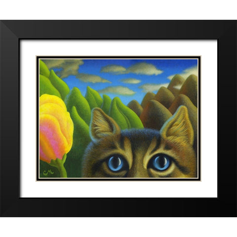 Watching Black Modern Wood Framed Art Print with Double Matting by Miles, Chris