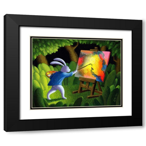 The Artist Black Modern Wood Framed Art Print with Double Matting by Miles, Chris