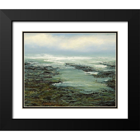Shallow Reef Black Modern Wood Framed Art Print with Double Matting by Mote, Michael