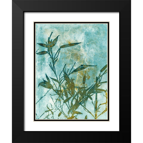 Leafy Bamboo Black Modern Wood Framed Art Print with Double Matting by McCurdy, Krista