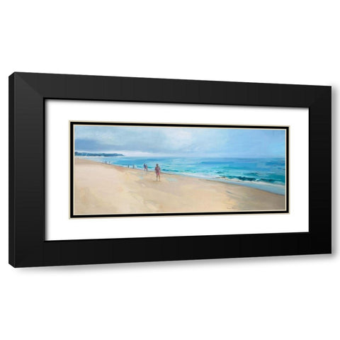 Comporta Beach Black Modern Wood Framed Art Print with Double Matting by Merino, Carmen