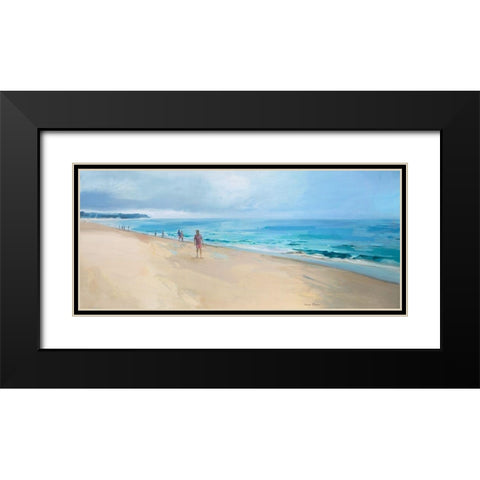 Comporta Beach Black Modern Wood Framed Art Print with Double Matting by Merino, Carmen