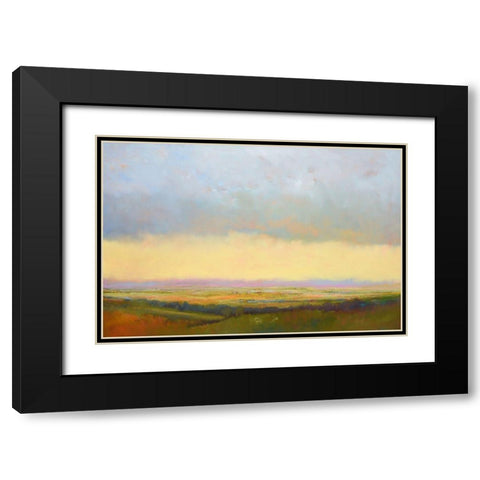 Distant View Black Modern Wood Framed Art Print with Double Matting by McCarthy, William
