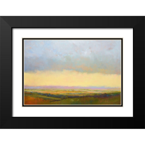 Distant View Black Modern Wood Framed Art Print with Double Matting by McCarthy, William