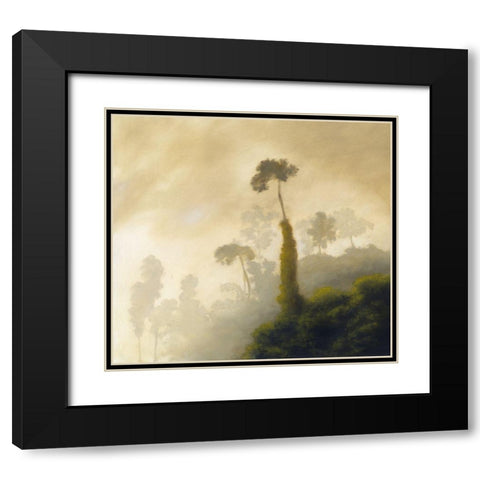 Fog Black Modern Wood Framed Art Print with Double Matting by Monzon, Rick