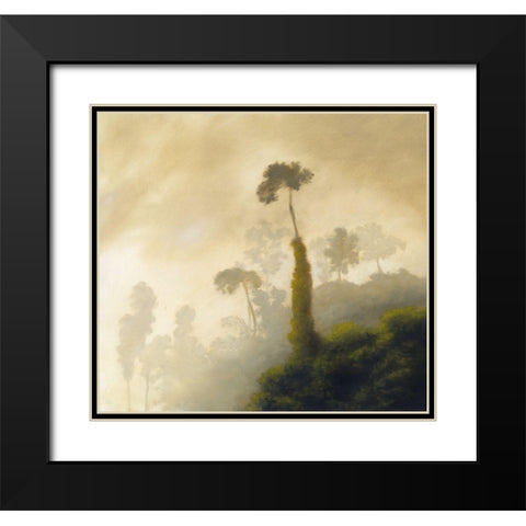 Fog Black Modern Wood Framed Art Print with Double Matting by Monzon, Rick