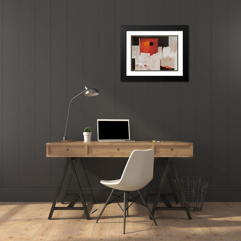 Forever Black Modern Wood Framed Art Print with Double Matting by Montel, Fanou