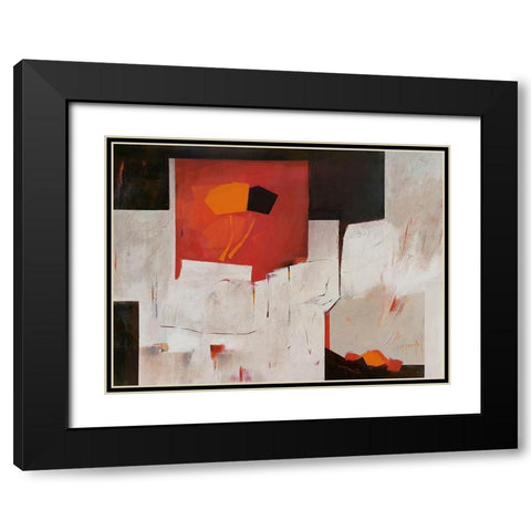 Forever Black Modern Wood Framed Art Print with Double Matting by Montel, Fanou
