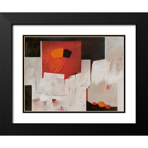 Forever Black Modern Wood Framed Art Print with Double Matting by Montel, Fanou