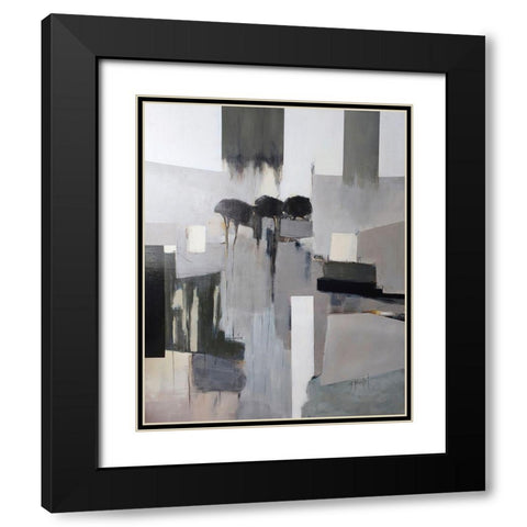 Remain Standing Black Modern Wood Framed Art Print with Double Matting by Montel, Fanou