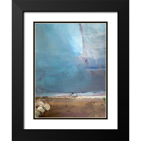 Invisible City Black Modern Wood Framed Art Print with Double Matting by Merino, Carmen