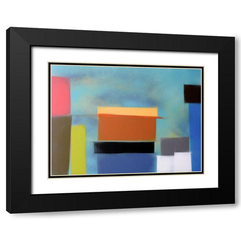 Urban Hues 07 Black Modern Wood Framed Art Print with Double Matting by Miller, Gill