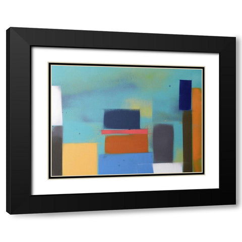 Urban Hues 08 Black Modern Wood Framed Art Print with Double Matting by Miller, Gill