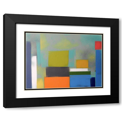 Urban Hues 11 Black Modern Wood Framed Art Print with Double Matting by Miller, Gill