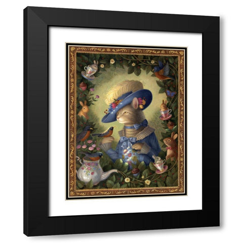 Wilhelmina-In Reverie Black Modern Wood Framed Art Print with Double Matting by Matarazzo, Gina