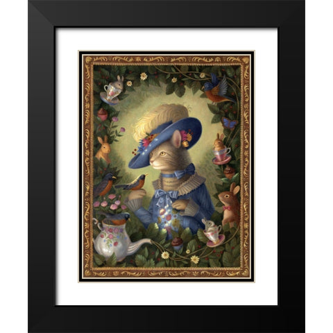 Wilhelmina-In Reverie Black Modern Wood Framed Art Print with Double Matting by Matarazzo, Gina