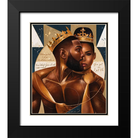 Protection Black Modern Wood Framed Art Print with Double Matting by Muhammad, Salaam