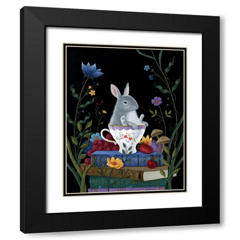 Lilyâ€™s Predicament Black Modern Wood Framed Art Print with Double Matting by Matarazzo, Gina