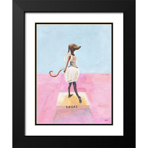 Dogas Black Modern Wood Framed Art Print with Double Matting by Marshall, Lucy