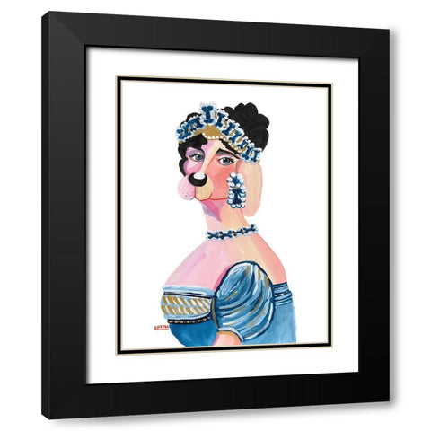 Empress Josephine Bone-Aparte Black Modern Wood Framed Art Print with Double Matting by Marshall, Lucy