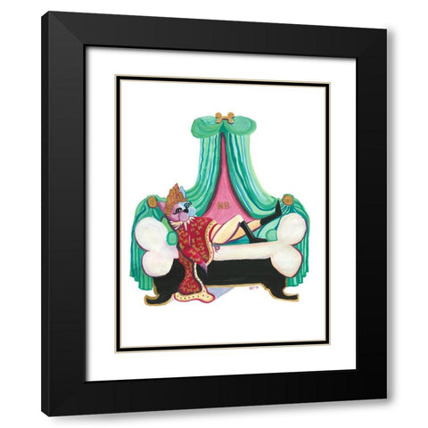 Napoleon Bone-Aparte Black Modern Wood Framed Art Print with Double Matting by Marshall, Lucy