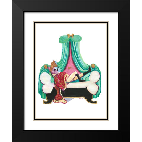 Napoleon Bone-Aparte Black Modern Wood Framed Art Print with Double Matting by Marshall, Lucy