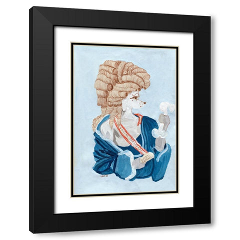 Parisien Poodle Black Modern Wood Framed Art Print with Double Matting by Marshall, Lucy