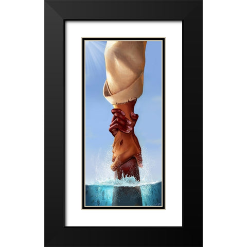 Rescue Black Modern Wood Framed Art Print with Double Matting by Muhammad, Salaam