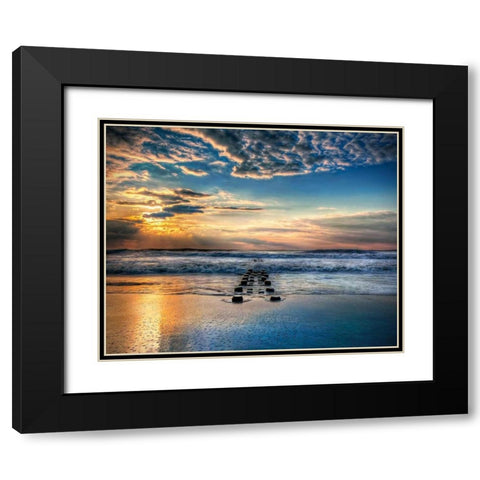 Into the Sea Black Modern Wood Framed Art Print with Double Matting by Mikaels, Natalie