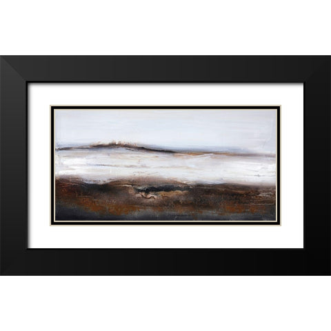 Over and Out Black Modern Wood Framed Art Print with Double Matting by Design Fabrikken