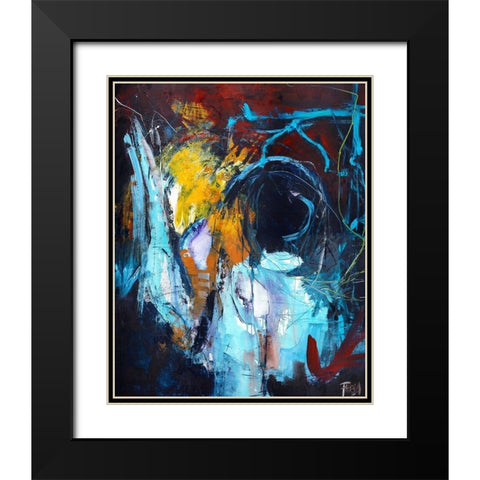 Eye of the Storm Black Modern Wood Framed Art Print with Double Matting by Design Fabrikken