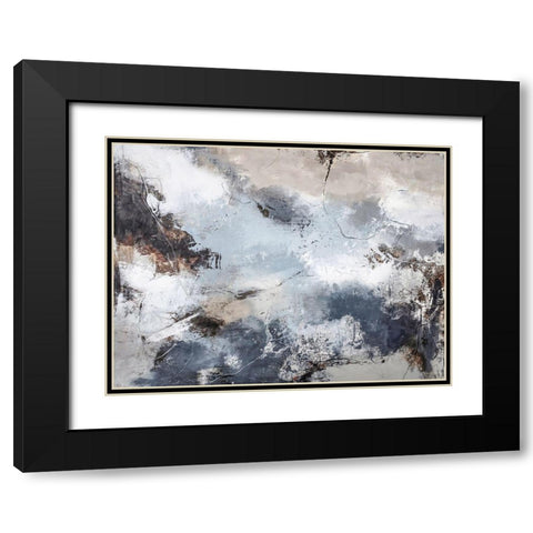 Rising 3 Black Modern Wood Framed Art Print with Double Matting by Design Fabrikken