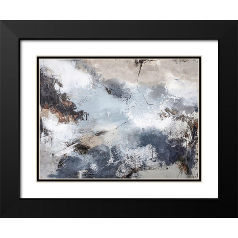 Rising 3 Black Modern Wood Framed Art Print with Double Matting by Design Fabrikken