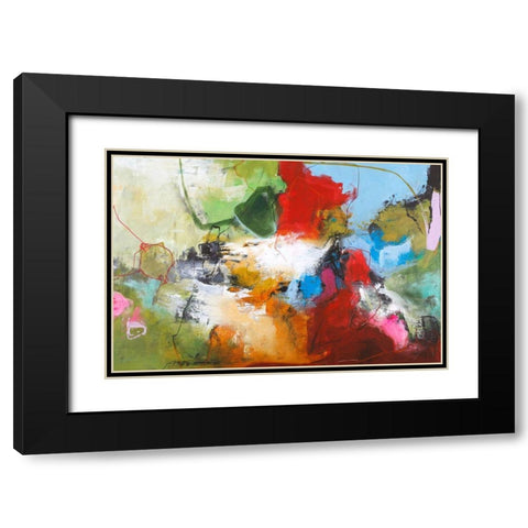Tango 1 Black Modern Wood Framed Art Print with Double Matting by Design Fabrikken