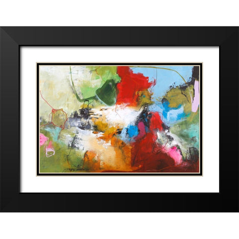 Tango 1 Black Modern Wood Framed Art Print with Double Matting by Design Fabrikken