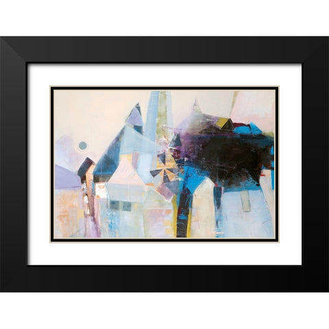 Spinning Mill 1 Black Modern Wood Framed Art Print with Double Matting by Design Fabrikken